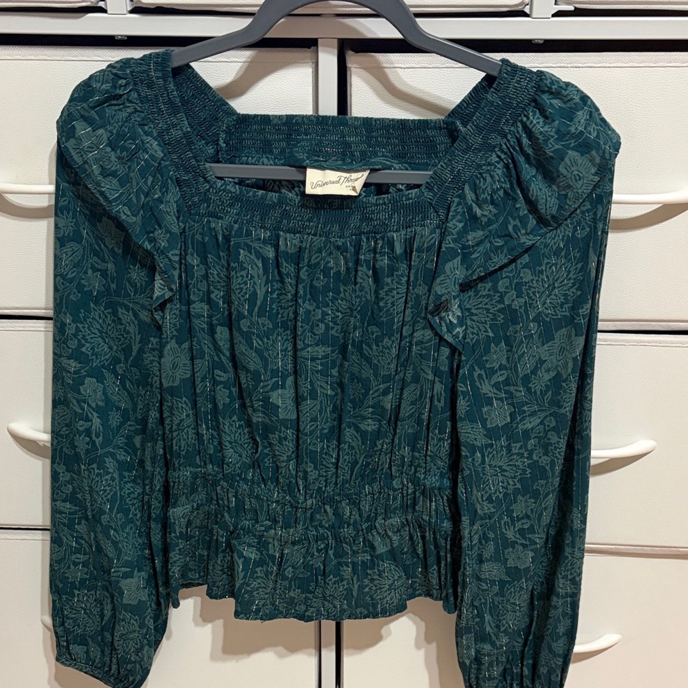 Universal threads Teal Floral Blouse